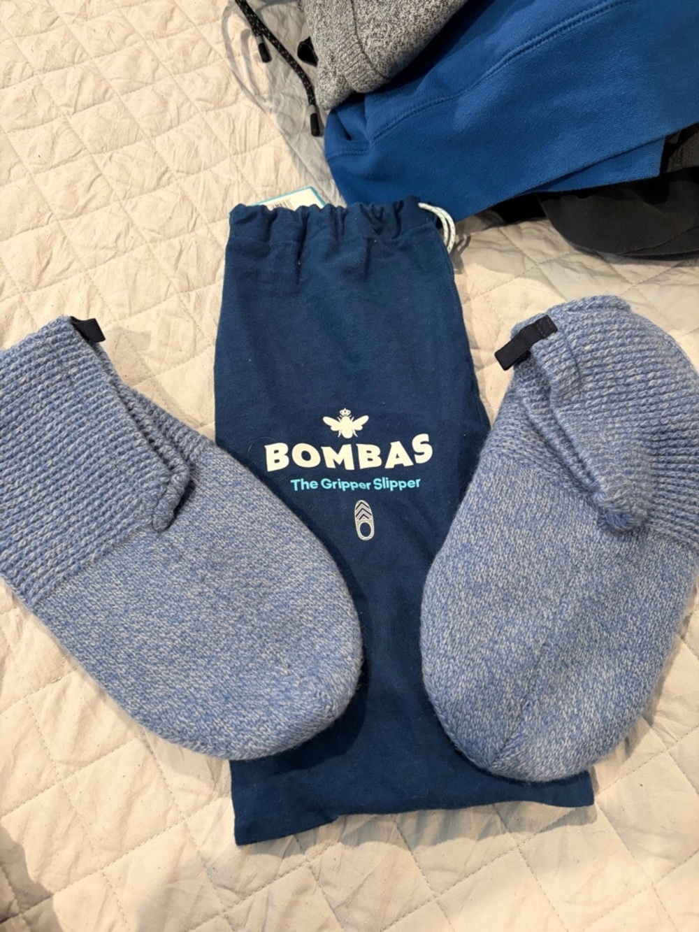 Bombas Men's Light Blue Gripper Slipper Mules